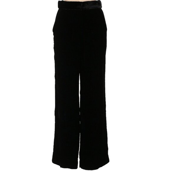 Sleeping with Jacques Velvet Bottoms in Black 1 Small - Picture 4 of 6